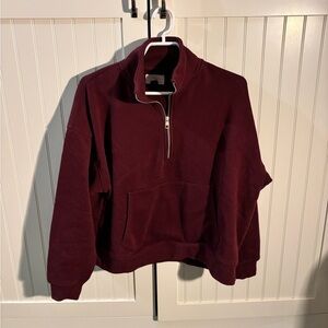 American Eagle Everyday Luxe Quarter Zip Sweater